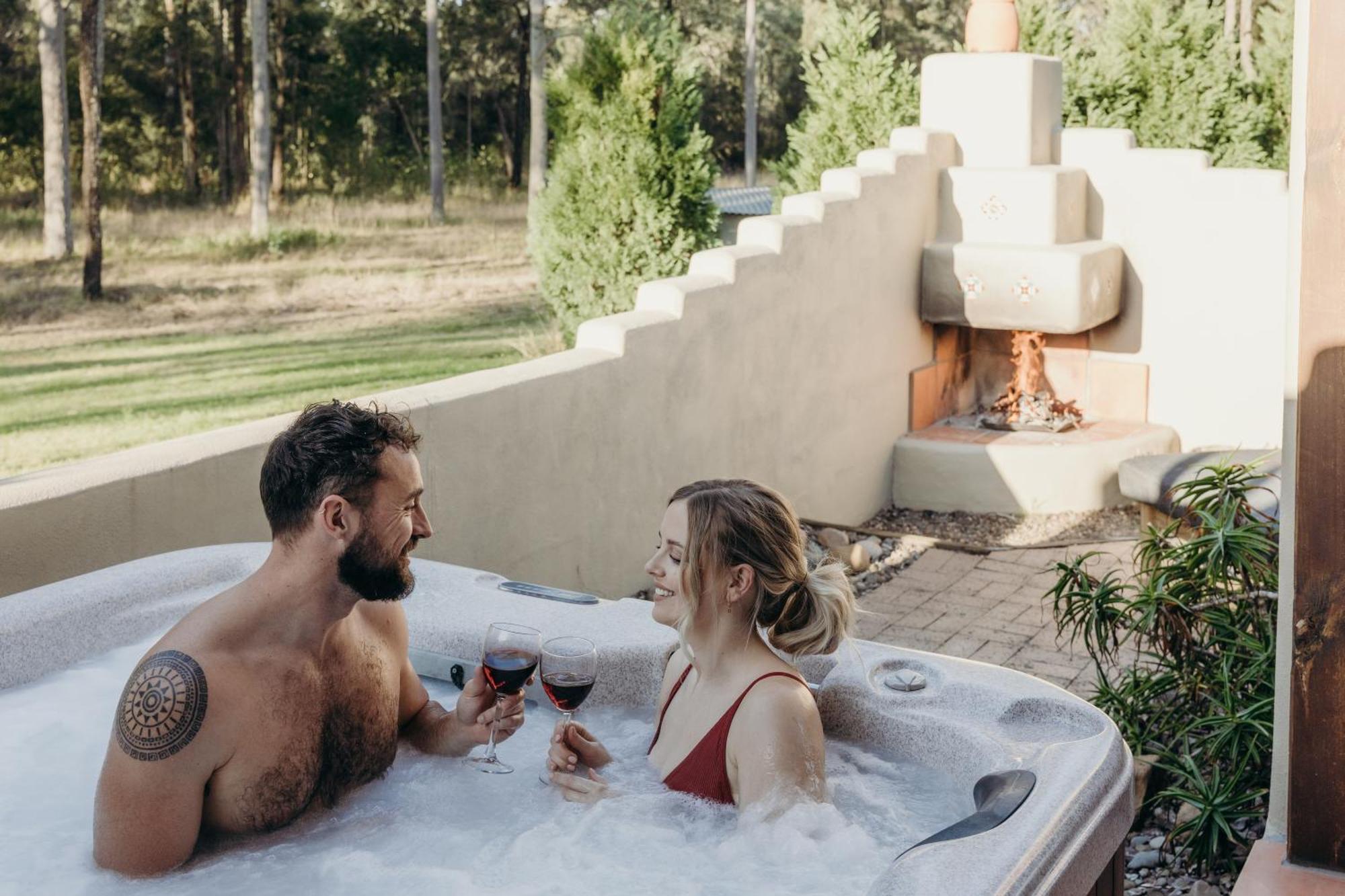 Casa La Vina Pokolbin - Romantic Villas With Outdoor Hot Tubs And Fireplaces Buitenkant foto